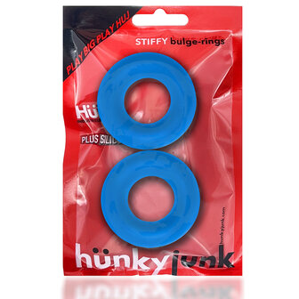 H&uuml;nkyjunk - Stiffy - Cockring - 2 stuks - Blauw