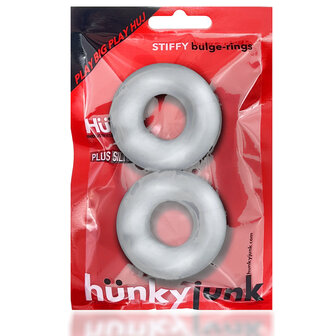 H&uuml;nkyjunk - Stiffy - Cockring - 2 stuks - Transparant