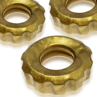 H&uuml;nkyjunk - Super Huj - 3 stuks - Cockrings Bronze Metallic