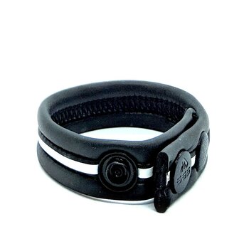 665 - Ball Strap - Cockring - Neoprene Racer Gun Strap - Zwart/Grijs