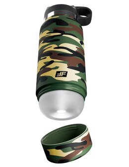 Pipedream - PDX Plus Fap Flask - Happy Camper Discreet Stroker- Frosted/Camouflage