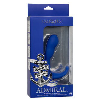 Calexotics - Admiral Advanced Curved Probe - Vibrerende Buttplug - Blauw