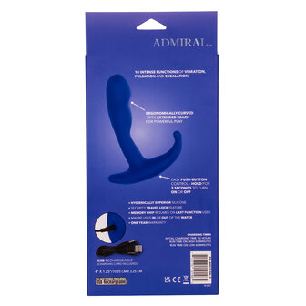 Calexotics - Admiral Advanced Curved Probe - Vibrerende Buttplug - Blauw