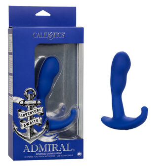 Calexotics - Admiral Advanced Curved Probe - Vibrerende Buttplug - Blauw