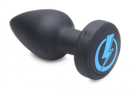 Zeus - E-Stim Pro Siliconen Electrosex Vibrerende Buttplug Met Afstandsbediening