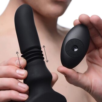 Thunder Plugs - Vibrerende en Stotende Buttplug - Zwart