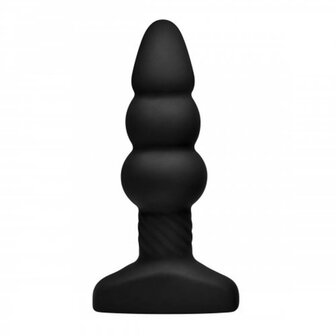 Rimmers - Slim I - Geribbelde Rimming Buttplug met Afstandsbediening - Zwart