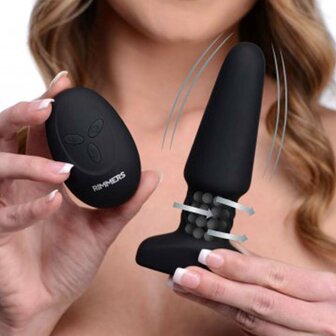 Rimmers - Slim R - Gladde Rimming Buttplug met Afstandsbediening - Zwart