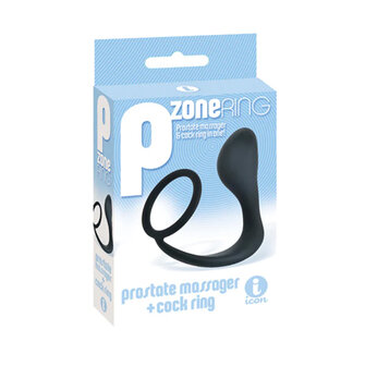 Icon - P-Zone - Prostaat Massager met Cockring - Zwart