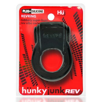 H&uuml;nkyjunk - Revring - Vibrerende Cockring - Zwart