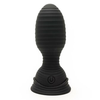 The VIP - Vibrerende Opblaasbare Buttplug - Zwart