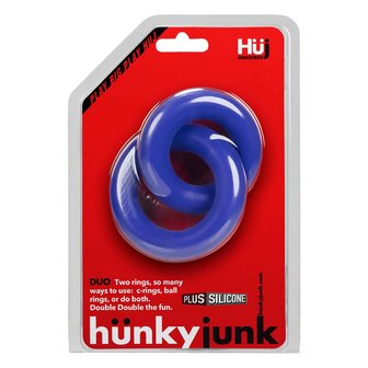 H&uuml;nkyjunk -  Duo-Linked - Cock &amp; Ball Ringen - Blauw