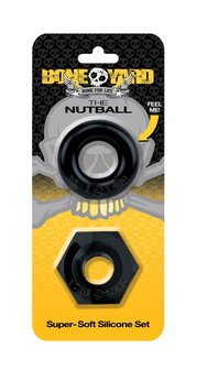 Boneyard - The Nutball - Cockring Set - Zwart