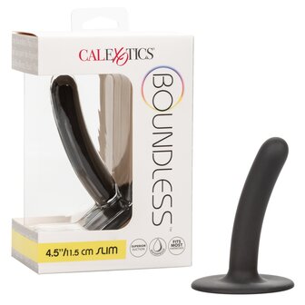 Calexotics - Boundless Slim - Dunne Strap-on Anaal Plug met Zuignap - Siliconen - 11,5 cm - Zwart