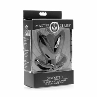 Master Series - Sprouted - 10 Snelheden - Siliconen Vibrerende Buttplug