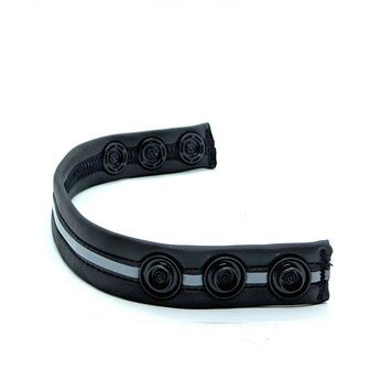 665 - Ball Strap - Cockring - Neoprene Racer Gun Strap - Zwart/Grijs