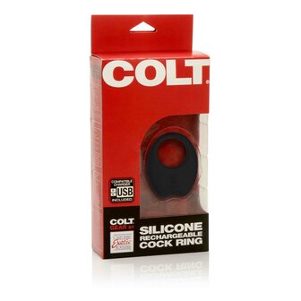 Colt - Oplaadbare Cockring - Zwart - Inner Diameter 3.25 cm - Siliconen