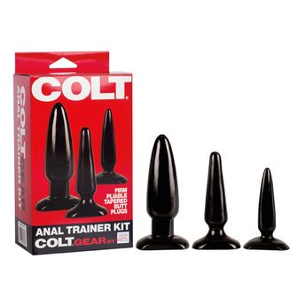 Colt - Anal Trainer Kit - Buttplug Set - 3 stuks - Zwart