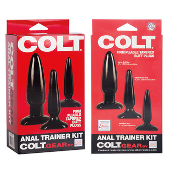 Colt - Anal Trainer Kit - Buttplug Set - 3 stuks - Zwart