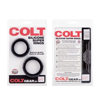 Colt - Siliconen Super Rings - Cockringen Set - Zwart