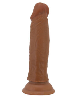 Pretty Love - Quentin - Realistische Sliding Skin Dildo - 18,4 cm - Bruin