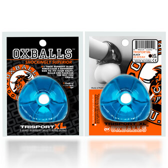 Oxballs - Tri-Sport XL - Cocksling met 3 Ringen - Blauw