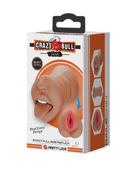 Crazy Bull - Sarah - Premium Masturbator met Twee Ingangen - Medium huidskleur