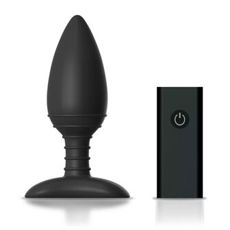 Nexus - Ace - Vibrerende Buttplug - Siliconen - Zwart - Maat M