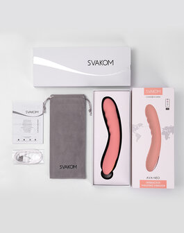 Svakom - Ava Neo - Stotende Vibrator - Thrusting Vibrator - Met App Control - Perzik Roze