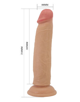 Pretty Love - Keon - Realistische Sliding Skin Dildo - 21,4 cm - Lichte Huidskleur