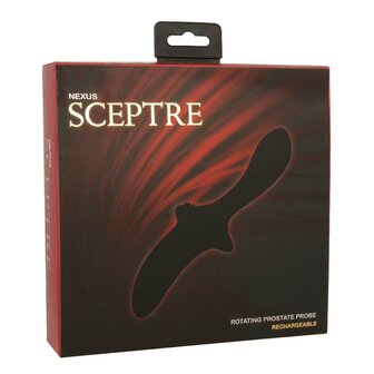 Nexus - Sceptre - Roterende Anaal Vibrator met Handvat - Zwart