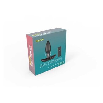 Nexus - B-Stroker - Masserende Buttplug met Strelende Nopjes voor Perineum - Zwart