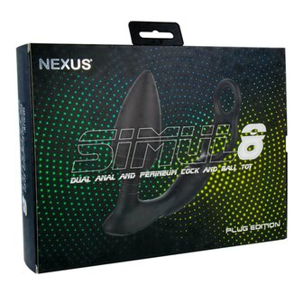 Nexus - Simul8 Plug Edition - Dubbele Anaal &amp; Perineum Vibrator - Zwart