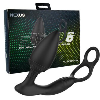 Nexus - Simul8 Plug Edition - Dubbele Anaal &amp; Perineum Vibrator - Zwart