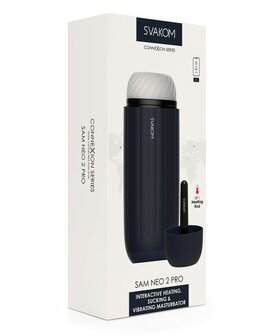 Svakom - Sam Neo Pro Connexion Series - Interactieve Masturbator - Met Verwarmingsfunctie - Blauw