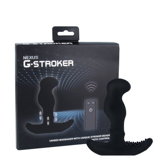 Nexus - G-Stroker - Vibrerende Buttplug Massager Met Stroker Beads - Zwart