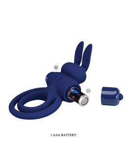 Pretty Love - Darey - Rabbit Cockring - Donkerblauw