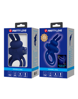 Pretty Love - Darey - Rabbit Cockring - Donkerblauw