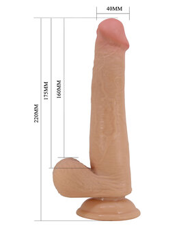 Pretty Love - Tallen - Sliding Skin Realistische Dildo - 22 cm - Lichte Huidskleur