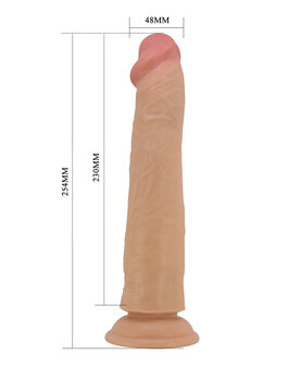 Pretty Love - Sharife - Sliding Skin Realistische Dildo 25,4 cm - Lichte Huidskleur