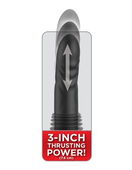 Pipedream - Fetish Fantasy - Ultimate Silicone Thruster - Stotende Vibrator met Handvat - Zwart