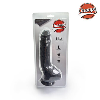 Champs - Billy Original Dildo - 21 cm - zwart