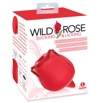 Icon - Wild Rose - Zuigende &amp; Likkende Vibrator