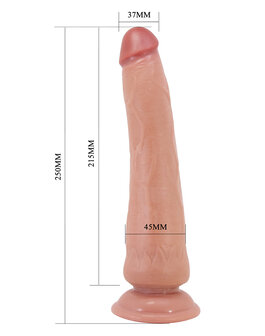 Pretty Love - Tiemeyer - Realistische Sliding Skin Dildo - 25 cm - Medium Huidskleur