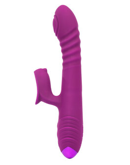 Rimba Toys - Stockholm - Stotende en Kloppende Rabbit Vibrator - Paars