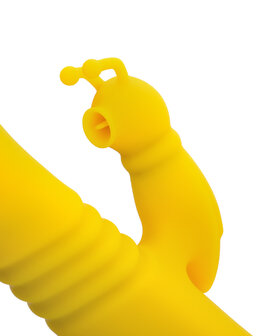 Rimba Toys - Malm&ouml; - Stotende en Kloppende Rabbit Vibrator - Geel