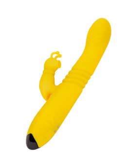 Rimba Toys - Malm&ouml; - Stotende en Kloppende Rabbit Vibrator - Geel