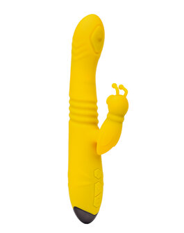 Rimba Toys - Malm&ouml; - Stotende en Kloppende Rabbit Vibrator - Geel