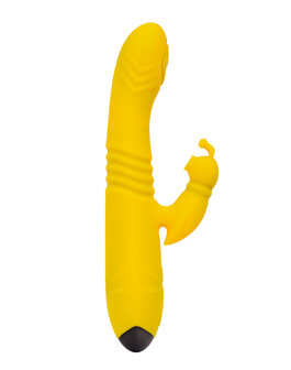 Rimba Toys - Malm&ouml; - Stotende en Kloppende Rabbit Vibrator - Geel