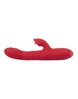 Rimba Toys - Gothenburg - Stotende en Kloppende Rabbit Vibrator - Rood